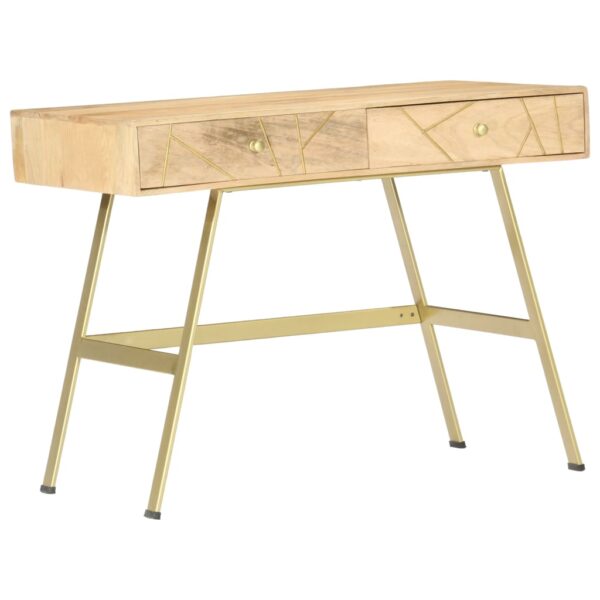 vidaXL Writing Desk with Drawers 39.4"x21.7"x29.5" Solid Mango Wood - Image 8