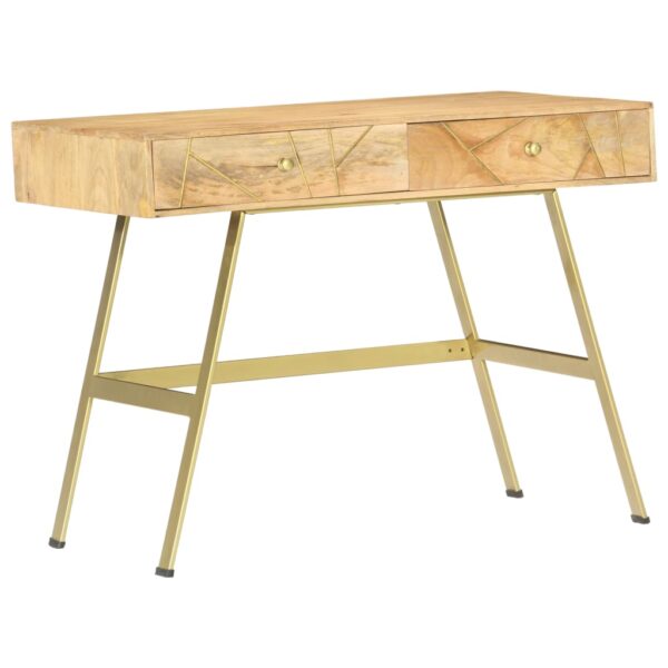 vidaXL Writing Desk with Drawers 39.4"x21.7"x29.5" Solid Mango Wood - Image 10