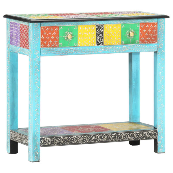 vidaXL Hand Painted Console Table 31.5"x13.8"x29.5" Solid Mango Wood