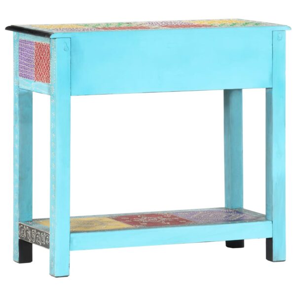 vidaXL Hand Painted Console Table 31.5"x13.8"x29.5" Solid Mango Wood - Image 4