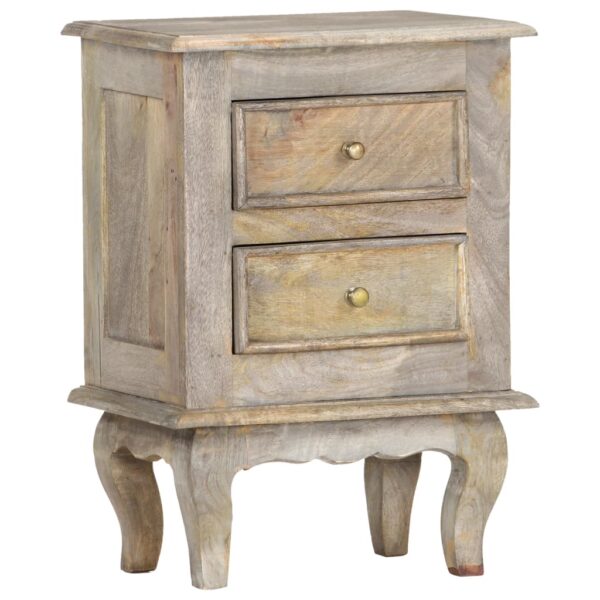 vidaXL Bedside Cabinet 15.7"x11.8"x21.7" Solid Mango Wood - Image 11