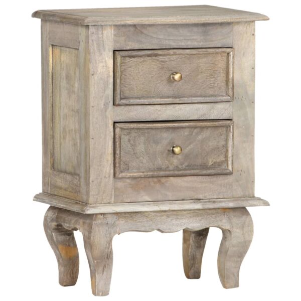 vidaXL Bedside Cabinet 15.7"x11.8"x21.7" Solid Mango Wood - Image 10