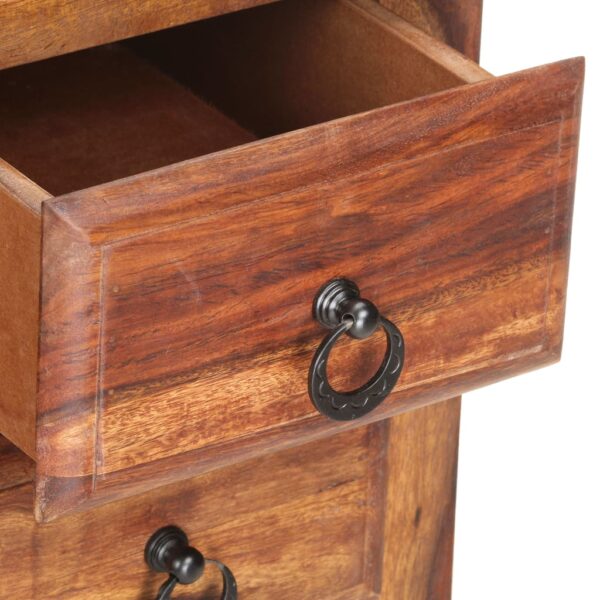 vidaXL Drawer Cabinet 23.6"x13.8"x29.5" Solid Sheesham Wood - Image 5