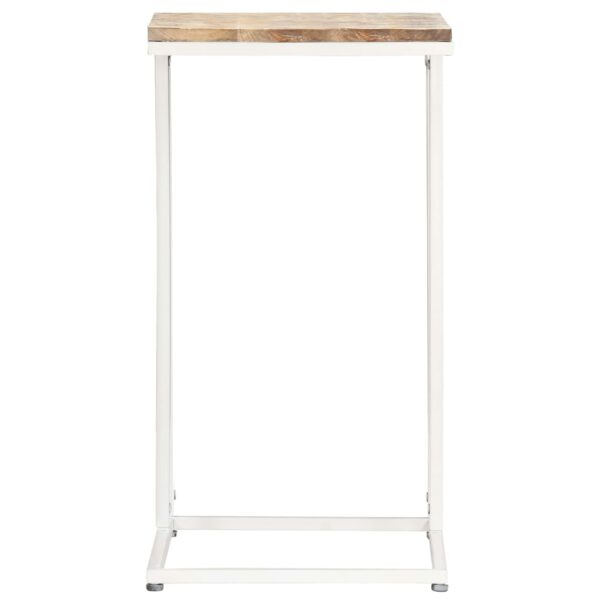 vidaXL Side Table 13.8"x17.7"x25.6" Solid Mango Wood - Image 3