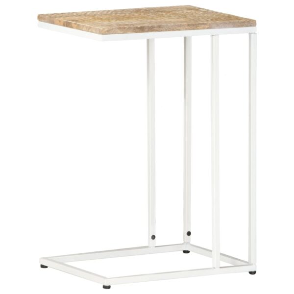 vidaXL Side Table 13.8"x17.7"x25.6" Solid Mango Wood - Image 4