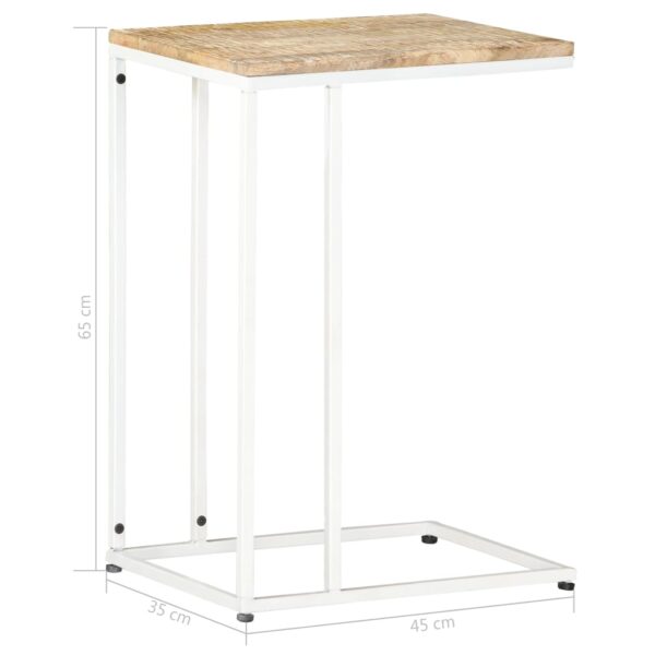 vidaXL Side Table 13.8"x17.7"x25.6" Solid Mango Wood - Image 7