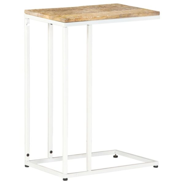 vidaXL Side Table 13.8"x17.7"x25.6" Solid Mango Wood - Image 9