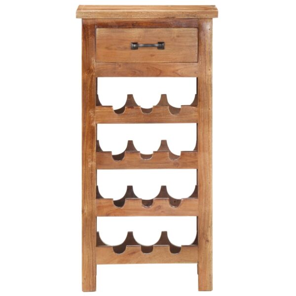 vidaXL Wine Cabinet 15.7"x11.8"x31.5" Solid Acacia Wood - Image 2