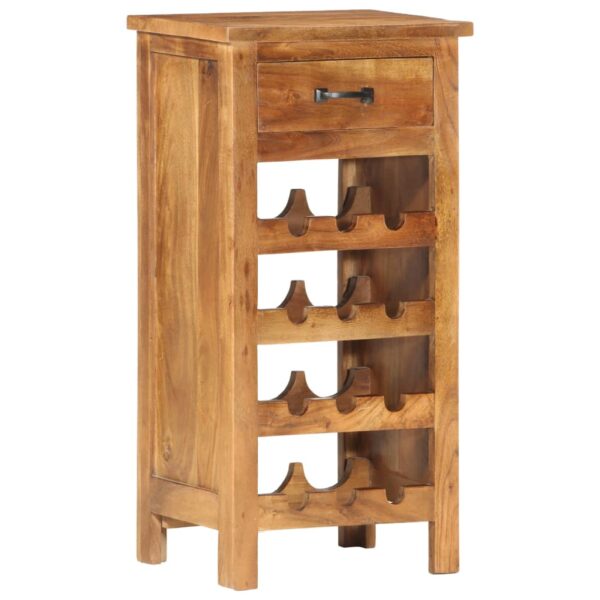 vidaXL Wine Cabinet 15.7"x11.8"x31.5" Solid Acacia Wood - Image 9