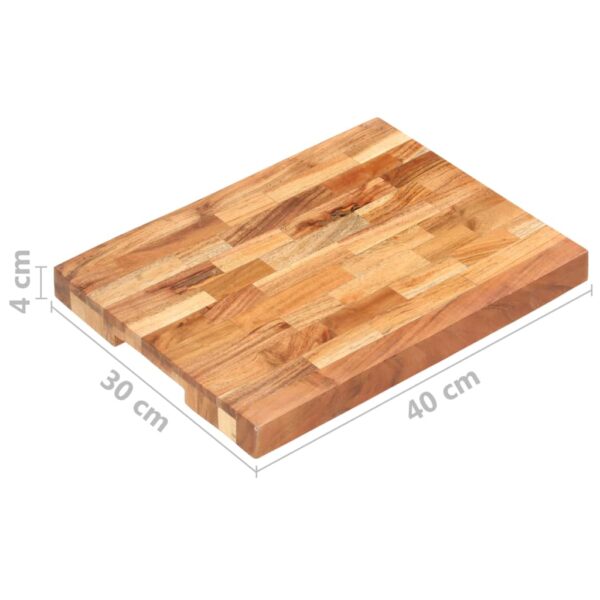 vidaXL Chopping Board 15.7"x11.8"x1.6" Solid Wood Acacia - Image 7