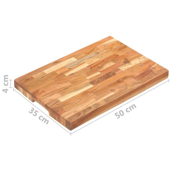 vidaXL Chopping Board 19.7"x13.8"x1.6" Solid Wood Acacia - Image 7