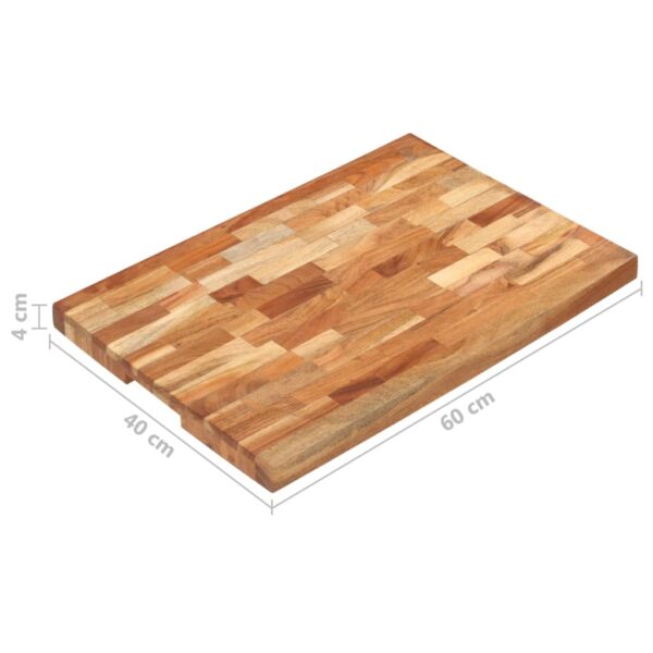 vidaXL Chopping Board 23.6"x15.7"x1.6" Solid Wood Acacia - Image 7