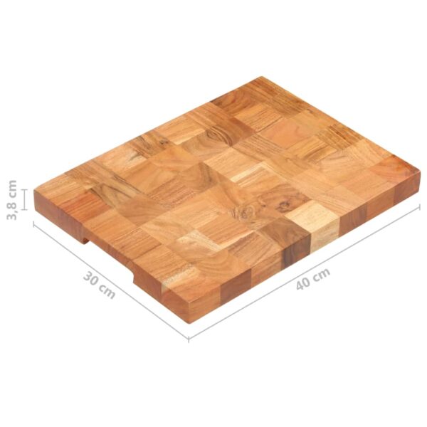 vidaXL Chopping Board 15.7"x11.8"x1.5" Solid Wood Acacia - Image 7