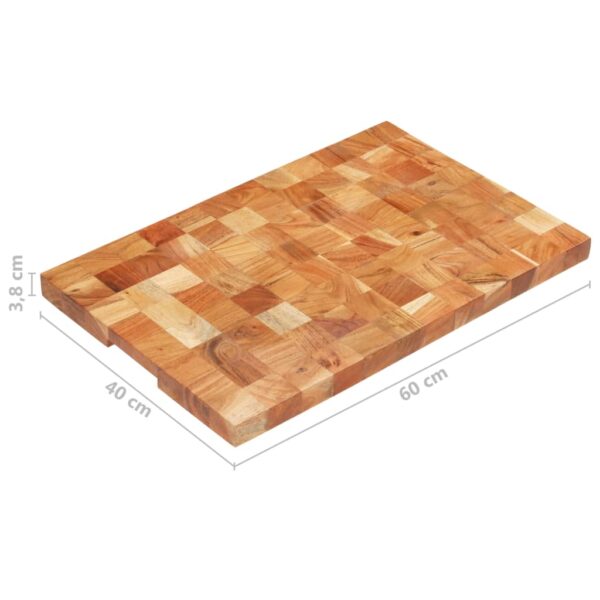 vidaXL Chopping Board 23.6"x15.7"x1.5" Solid Wood Acacia - Image 7