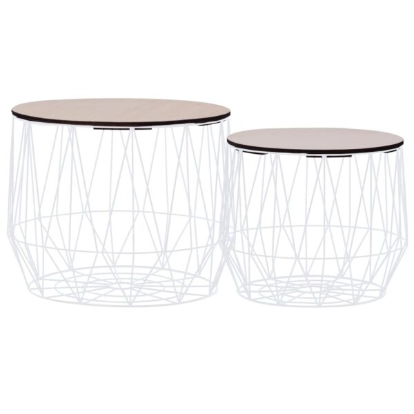 vidaXL Coffee Table 2 pcs White - Image 2