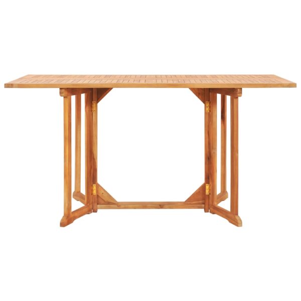 vidaXL Folding Butterfly Patio Table 59.1"x35.4"x29.5" Solid Teak Wood - Image 2