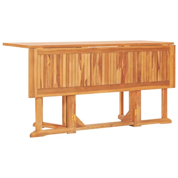 vidaXL Folding Butterfly Patio Table 59.1"x35.4"x29.5" Solid Teak Wood - Image 4