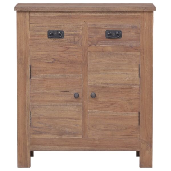 vidaXL Sideboard 25.6"x11.8"x29.5" Solid Teak Wood - Image 2