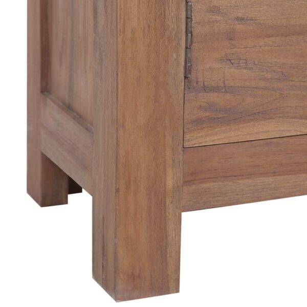 vidaXL Sideboard 25.6"x11.8"x29.5" Solid Teak Wood - Image 6