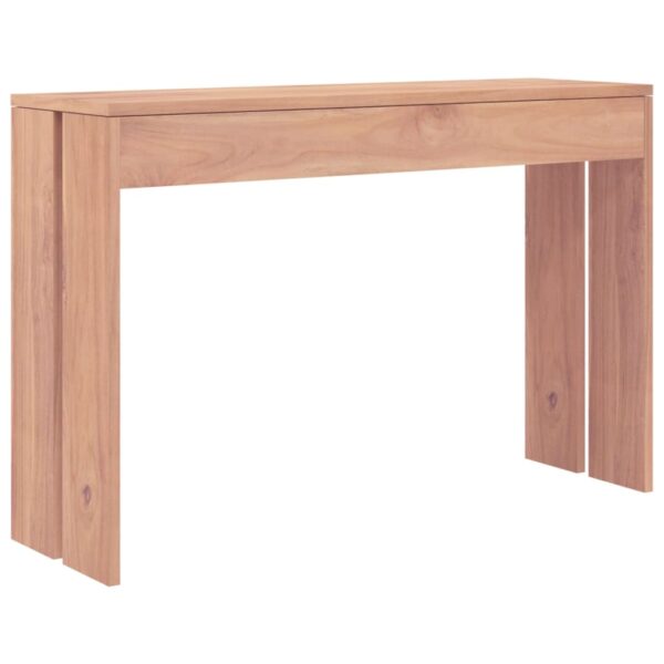 vidaXL Console Table 43.3"x13.8"x29.5" Solid Teak Wood - Image 6