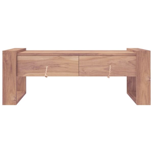 vidaXL Coffee Table 43.3"x23.6"x15.7" Solid Teak Wood - Image 4