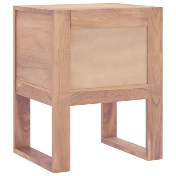 vidaXL Bedside Cabinet 15.7"x11.8"x19.7" Solid Teak Wood - Image 6