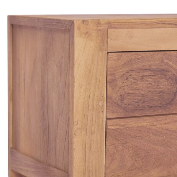 vidaXL Bedside Cabinet 15.7"x11.8"x19.7" Solid Teak Wood - Image 7