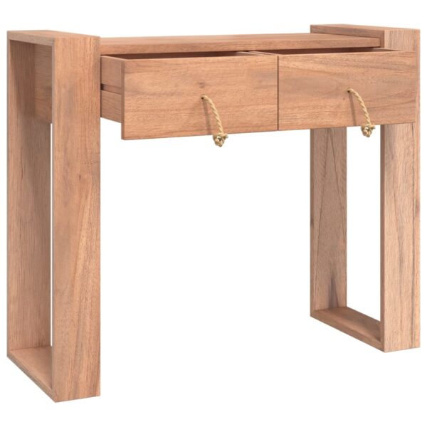 vidaXL Console Table 35.4"x13.8"x29.5" Solid Teak Wood - Image 3