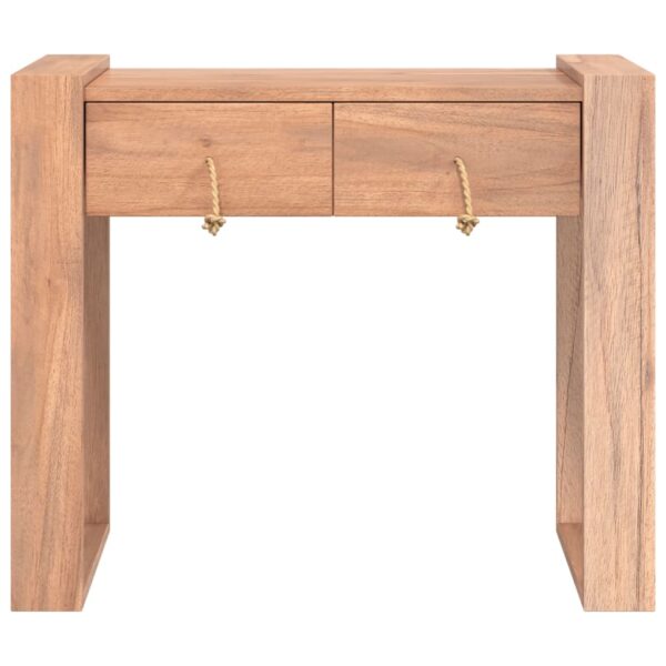 vidaXL Console Table 35.4"x13.8"x29.5" Solid Teak Wood - Image 4