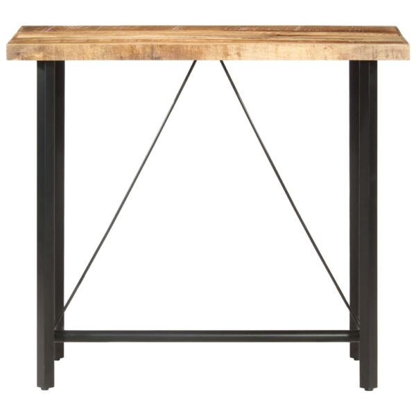 vidaXL Bar Table 47.2"x22.8"x42.1" Rough Mango Wood - Image 2