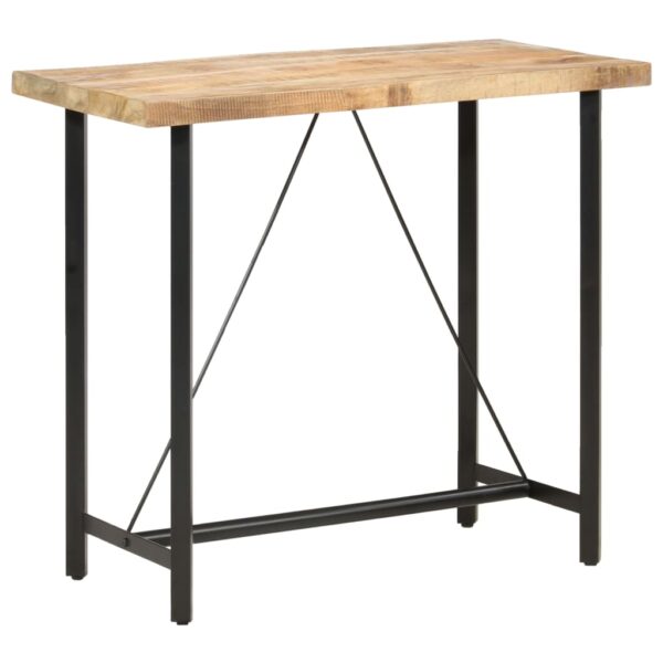 vidaXL Bar Table 47.2"x22.8"x42.1" Rough Mango Wood - Image 11