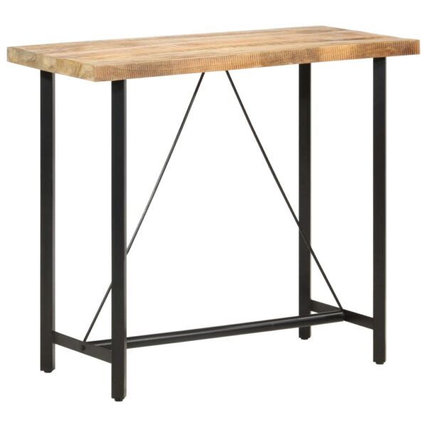 vidaXL Bar Table 47.2"x22.8"x42.1" Rough Mango Wood - Image 8