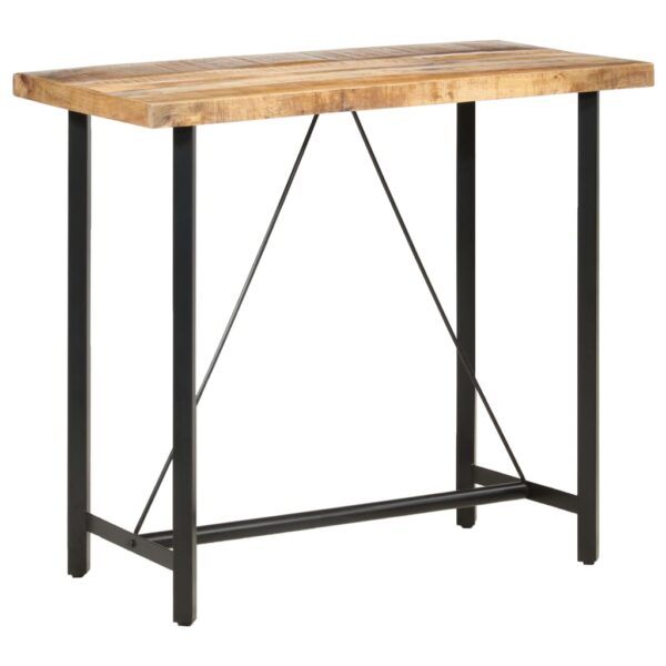 vidaXL Bar Table 47.2"x22.8"x42.1" Rough Mango Wood - Image 9