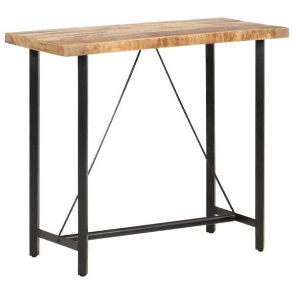 vidaXL Bar Table 47.2"x22.8"x42.1" Rough Mango Wood - Image 10