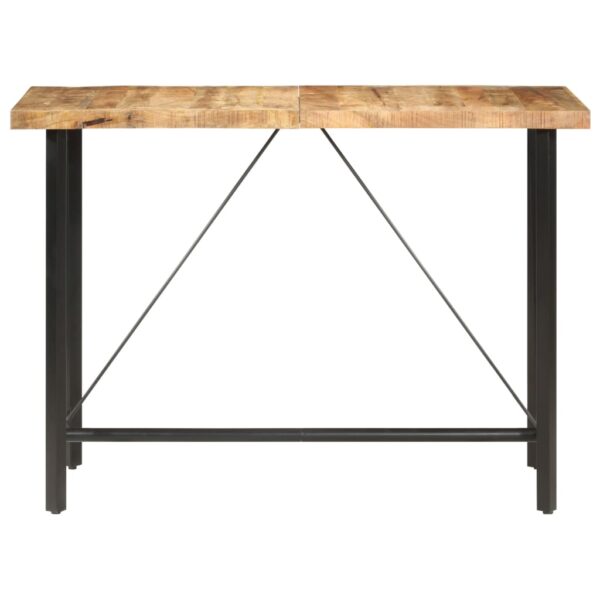 vidaXL Bar Table 59.1"x27.6"x42.1" Rough Mango Wood - Image 2