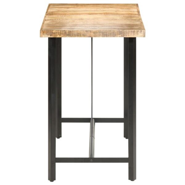 vidaXL Bar Table 59.1"x27.6"x42.1" Rough Mango Wood - Image 3