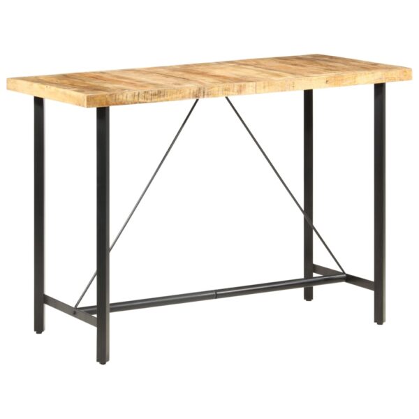 vidaXL Bar Table 59.1"x27.6"x42.1" Rough Mango Wood - Image 9