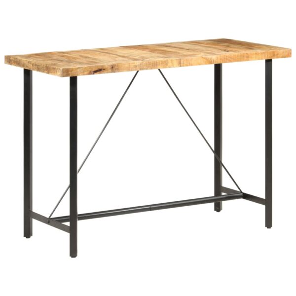 vidaXL Bar Table 59.1"x27.6"x42.1" Rough Mango Wood - Image 10