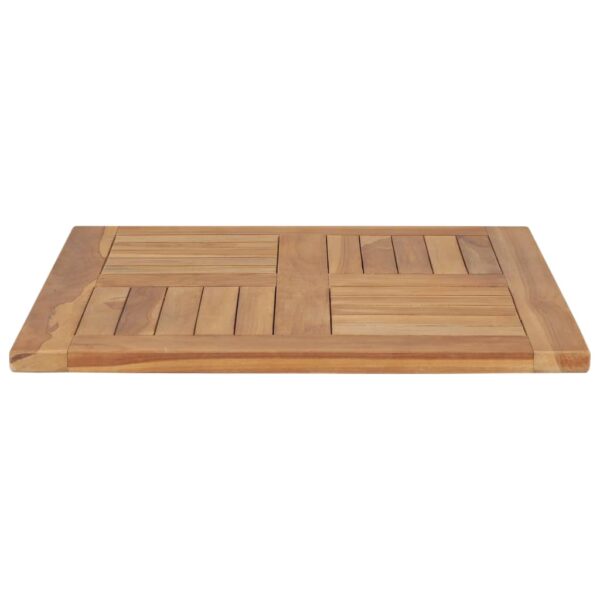 vidaXL Table Top Solid Teak Wood 23.6"x23.6"x1" - Image 3