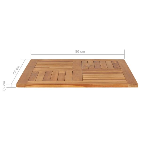 vidaXL Table Top Solid Teak Wood Square 31.5"x31.5"x1" - Image 6