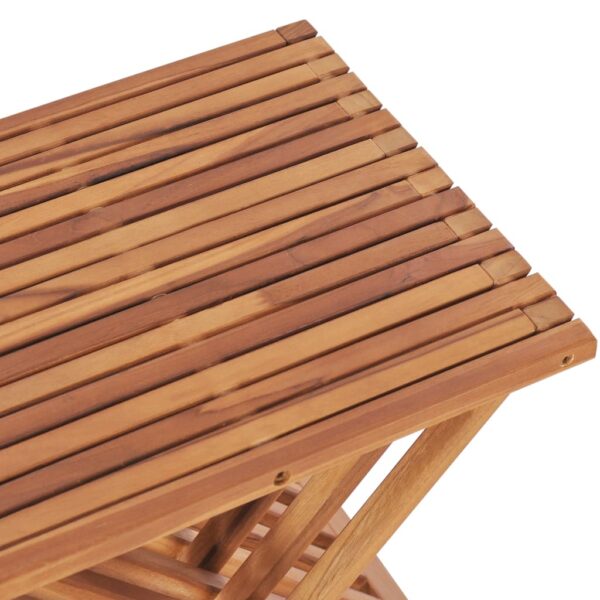 vidaXL Folding Stool 15.7"x12.6"x17.7" Solid Teak Wood - Image 6