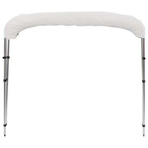 vidaXL 3 Bow Bimini Top White 72"x70.9"x53.9" - Image 6