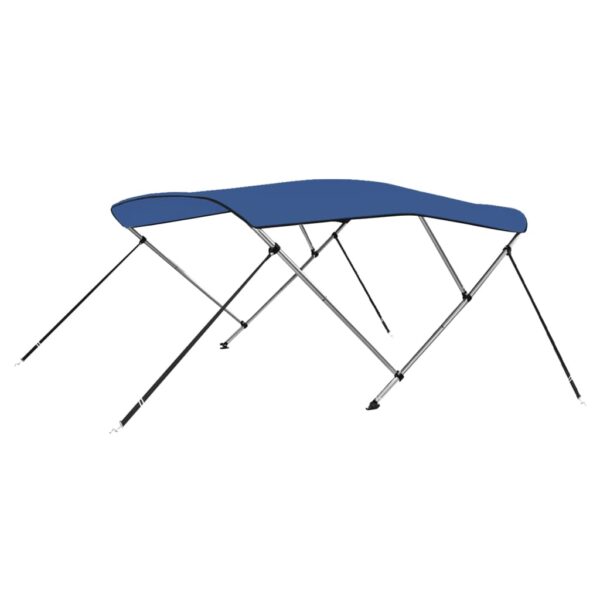 vidaXL 3 Bow Bimini Top Blue 72"x63"x53.9"