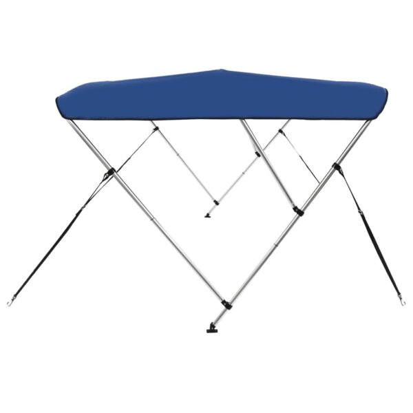 vidaXL 3 Bow Bimini Top Blue 72"x63"x53.9" - Image 3