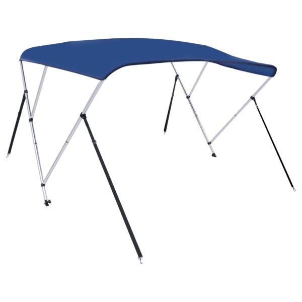 vidaXL 3 Bow Bimini Top Blue 72"x63"x53.9" - Image 4