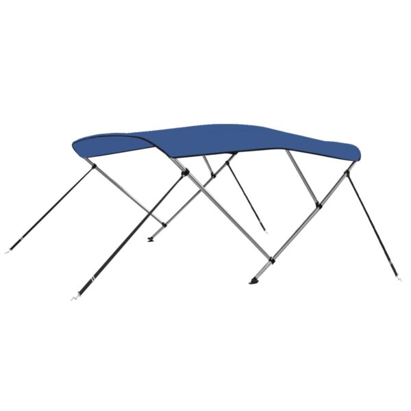 vidaXL 3 Bow Bimini Top Blue 72"x70.9"x53.9"