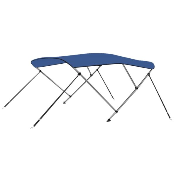 vidaXL 3 Bow Bimini Top Blue 72"x77.2"x53.9"