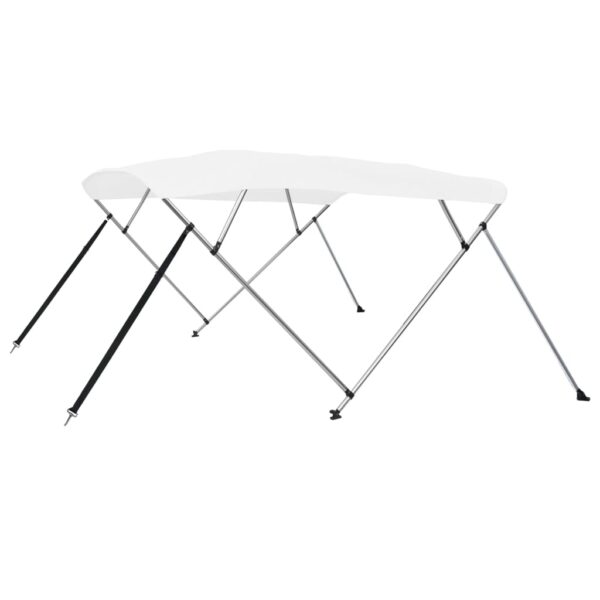 vidaXL 4 Bow Bimini Top White 95.7"x70.9"x53.9"