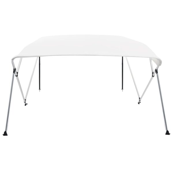 vidaXL 4 Bow Bimini Top White 95.7"x70.9"x53.9" - Image 2