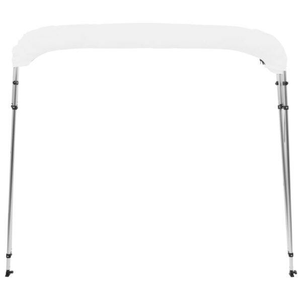 vidaXL 4 Bow Bimini Top White 95.7"x70.9"x53.9" - Image 3